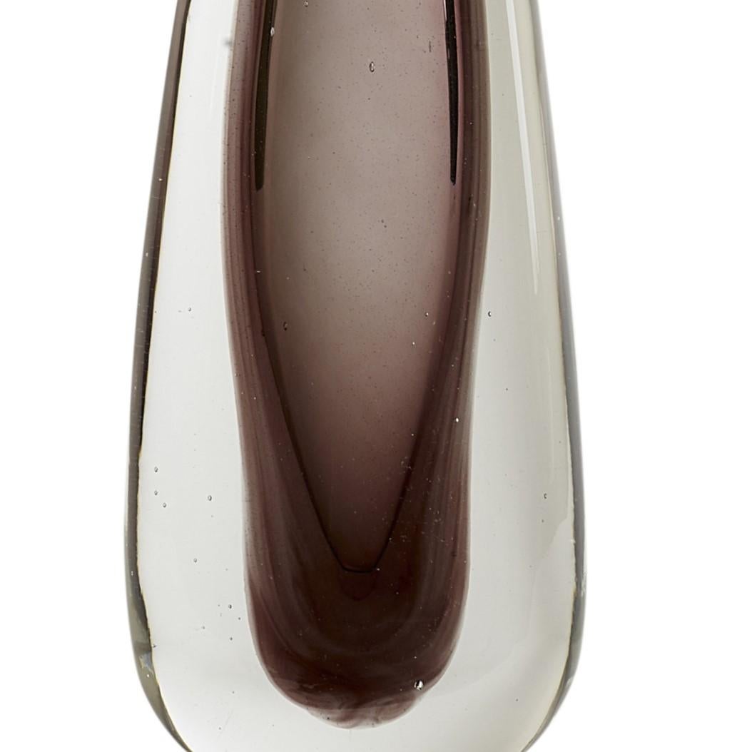 Ottone Lampade da tavolo in vetro di Murano Glass Sommerso soffiato a bocca in cristallo e ametista