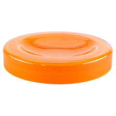 Mouthblown Glass Bowl from Bohemian Crystal, Fiery Orange by Ursula Futura