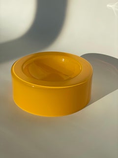 Mouthblown Glass Bowl from Bohemian Crystal, Sunny Yellow by Ursula Futura