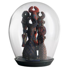 Mouthblown Glass Dome with 5 Fine Beaded Flutes, Grassland People, Cameroon
