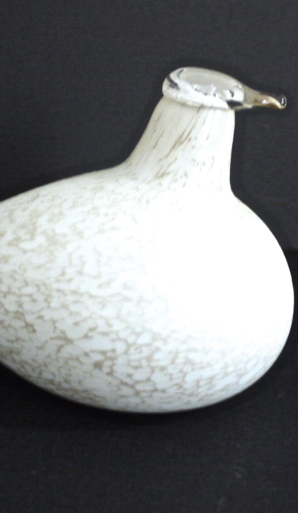 Finnish Mouthblown Littala Glass Bird by Oiva Toikka in 1972 For Sale