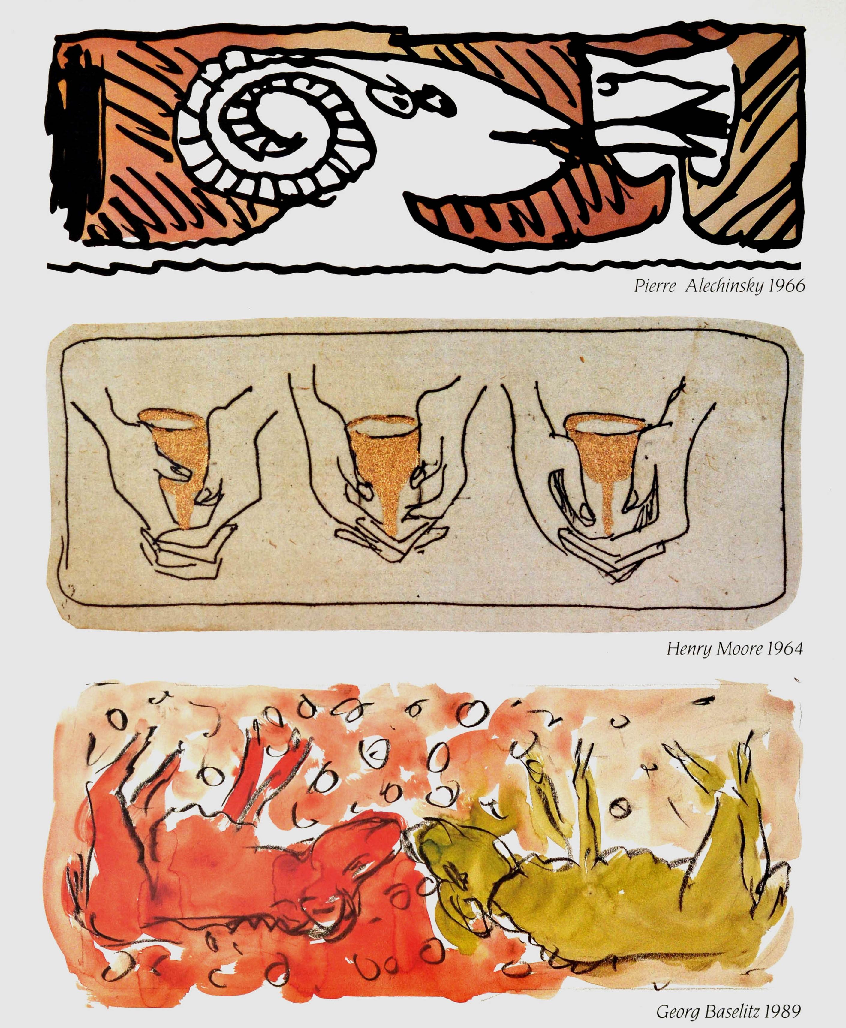 Mouton Rothschild Weinetikett Kunstausstellung Poster Alechinsky Moore Baselitz im Zustand „Hervorragend“ in London, GB