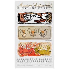 Mouton Rothschild Wine Label Art Exhibition Poster Alechinsky Moore Baselitz