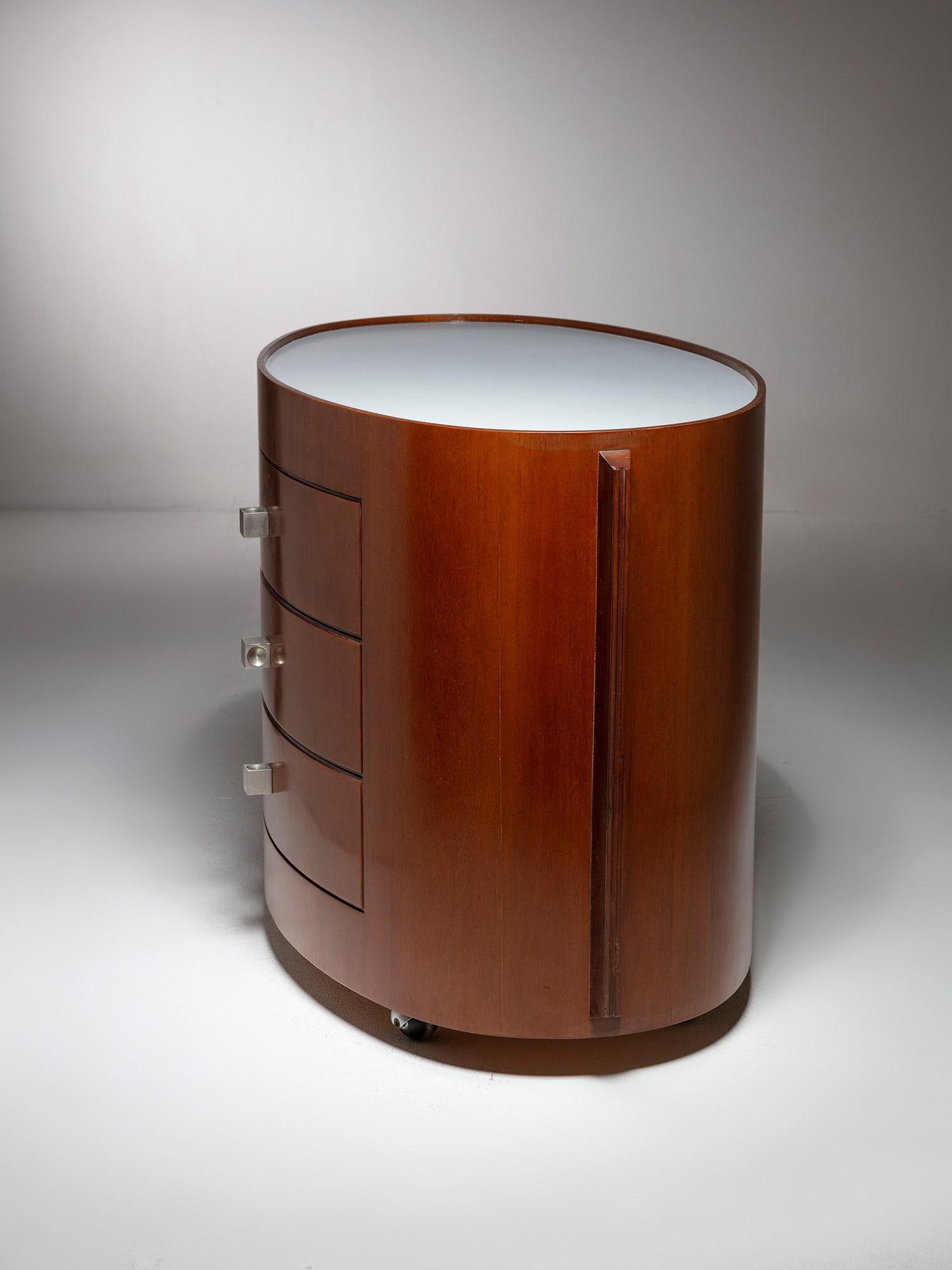 Cómoda móvil de Ico Parisi para Longhi, Italia, años 70 Madera en venta