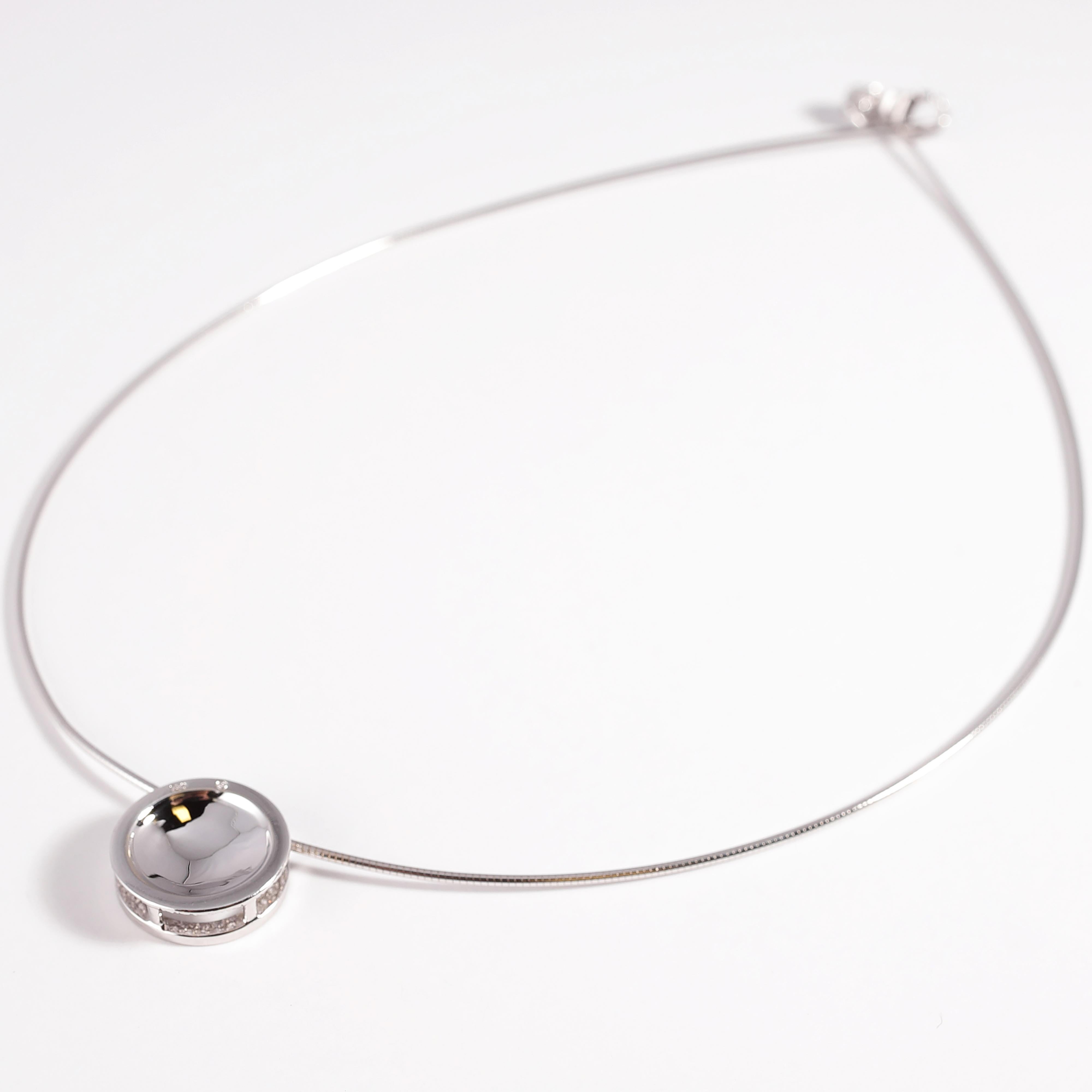 Round Cut Movado 0.60 Carat Diamond Necklace For Sale