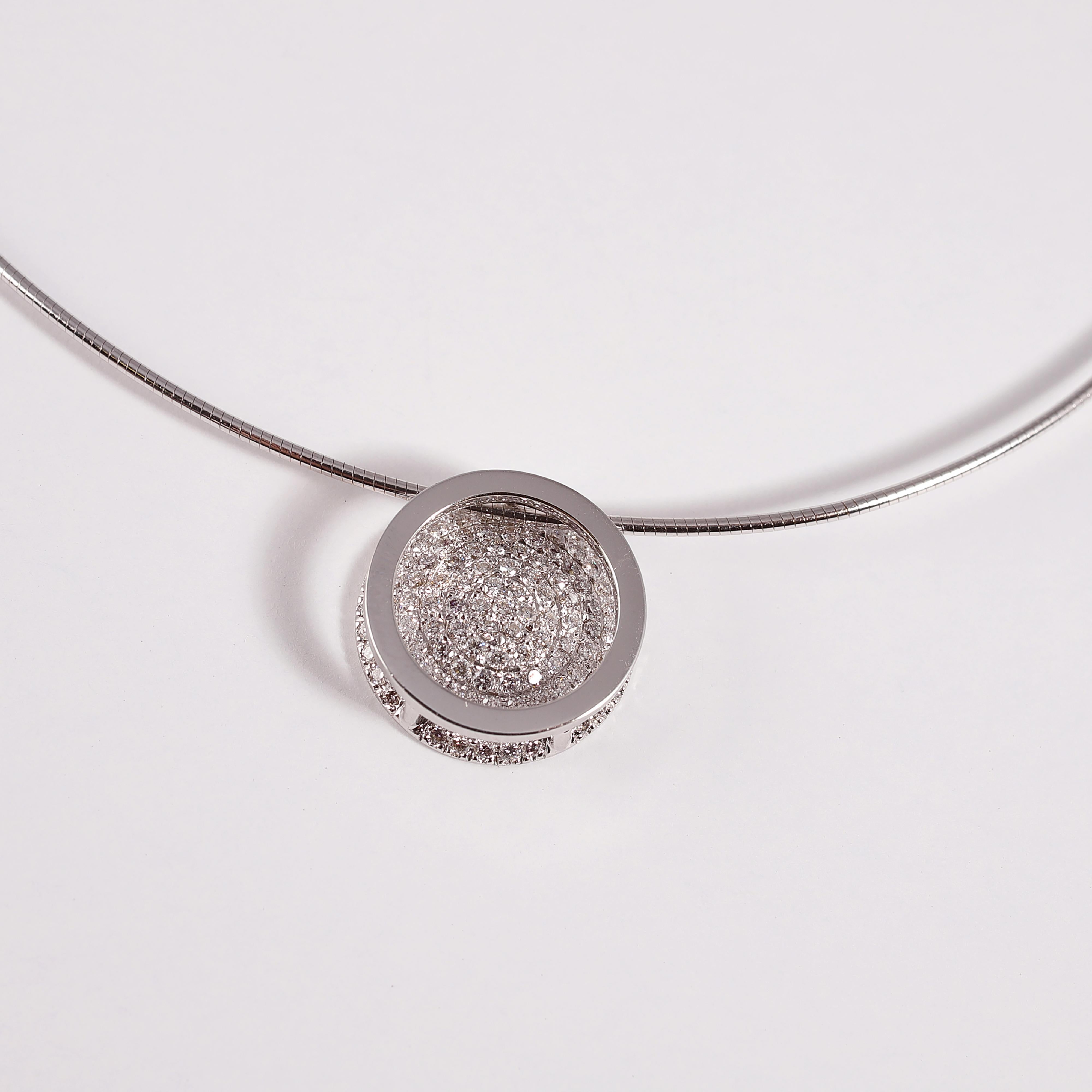 Women's or Men's Movado 0.60 Carat Diamond Necklace For Sale