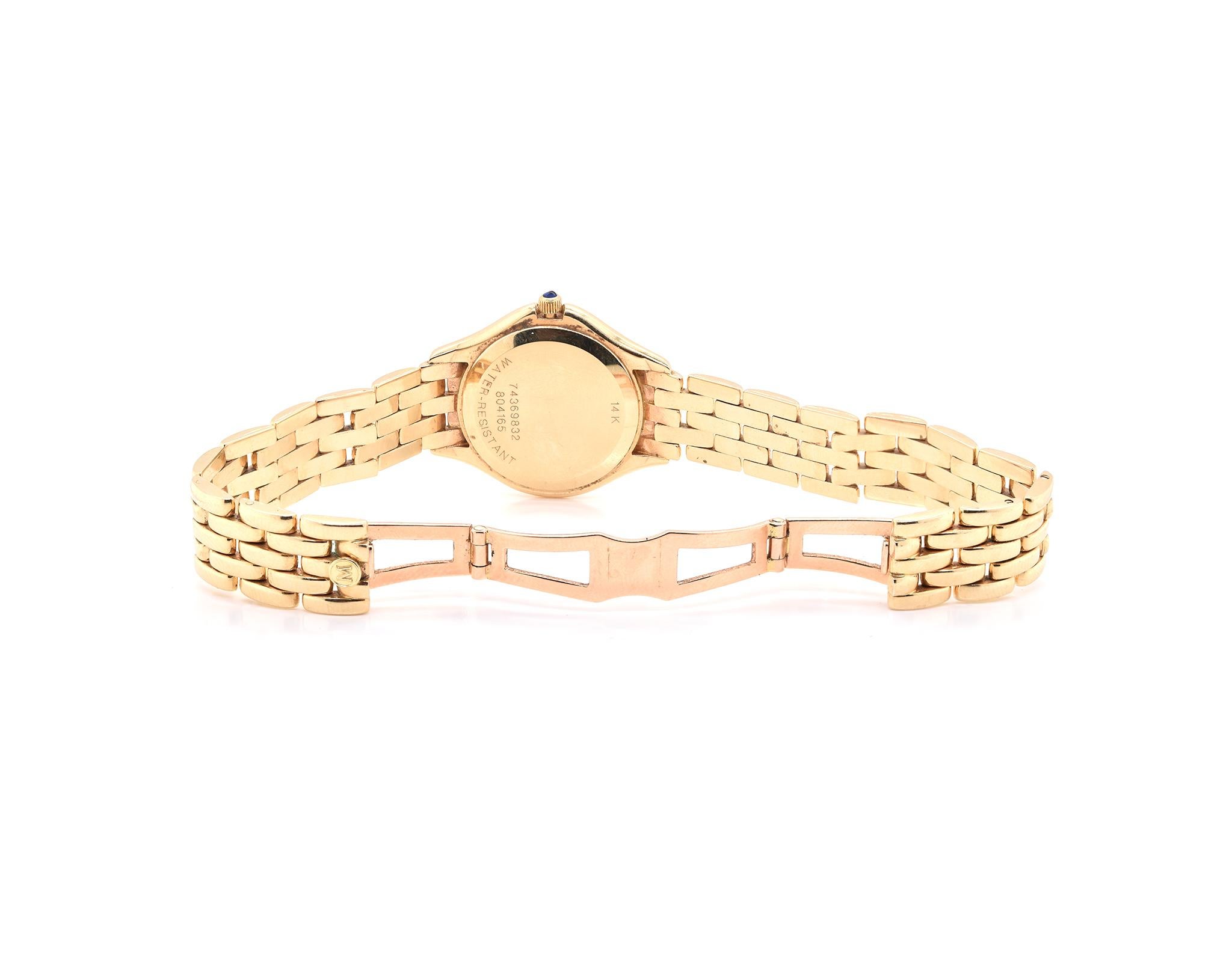 Women's or Men's Movado 14 Karat Yellow Gold Classic Ladies Wrist Watch