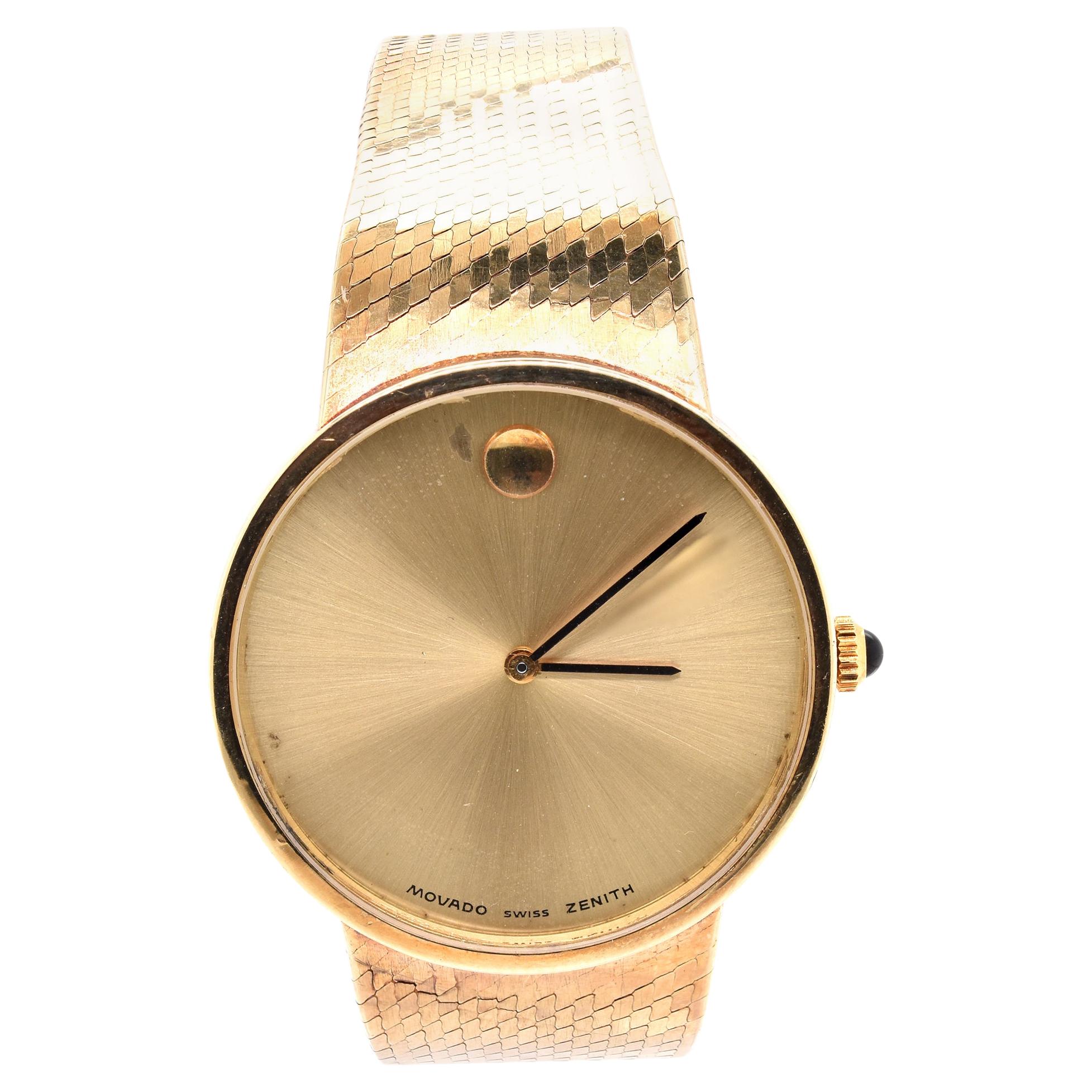 Movado 14 Karat Yellow Gold Vintage Museum Zenith For Sale at 1stDibs |  vintage gold movado watch, movado gold watch vintage, movado zenith museum  watch