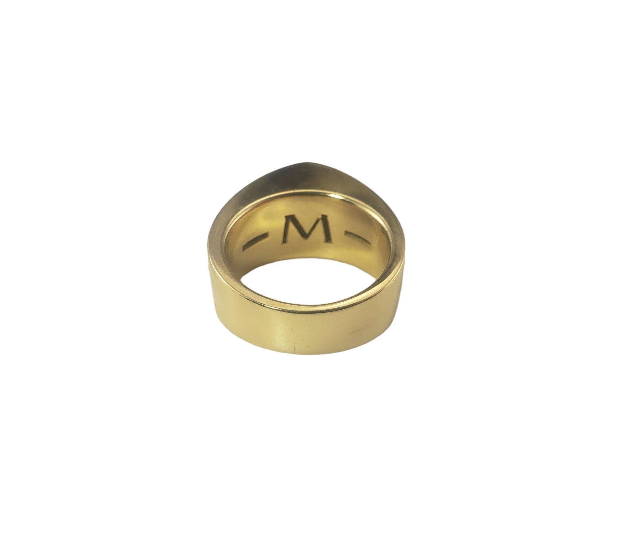 Movado Ring aus 18 Karat Gelbgold und Diamant Größe 7,5 #16809 Damen im Angebot