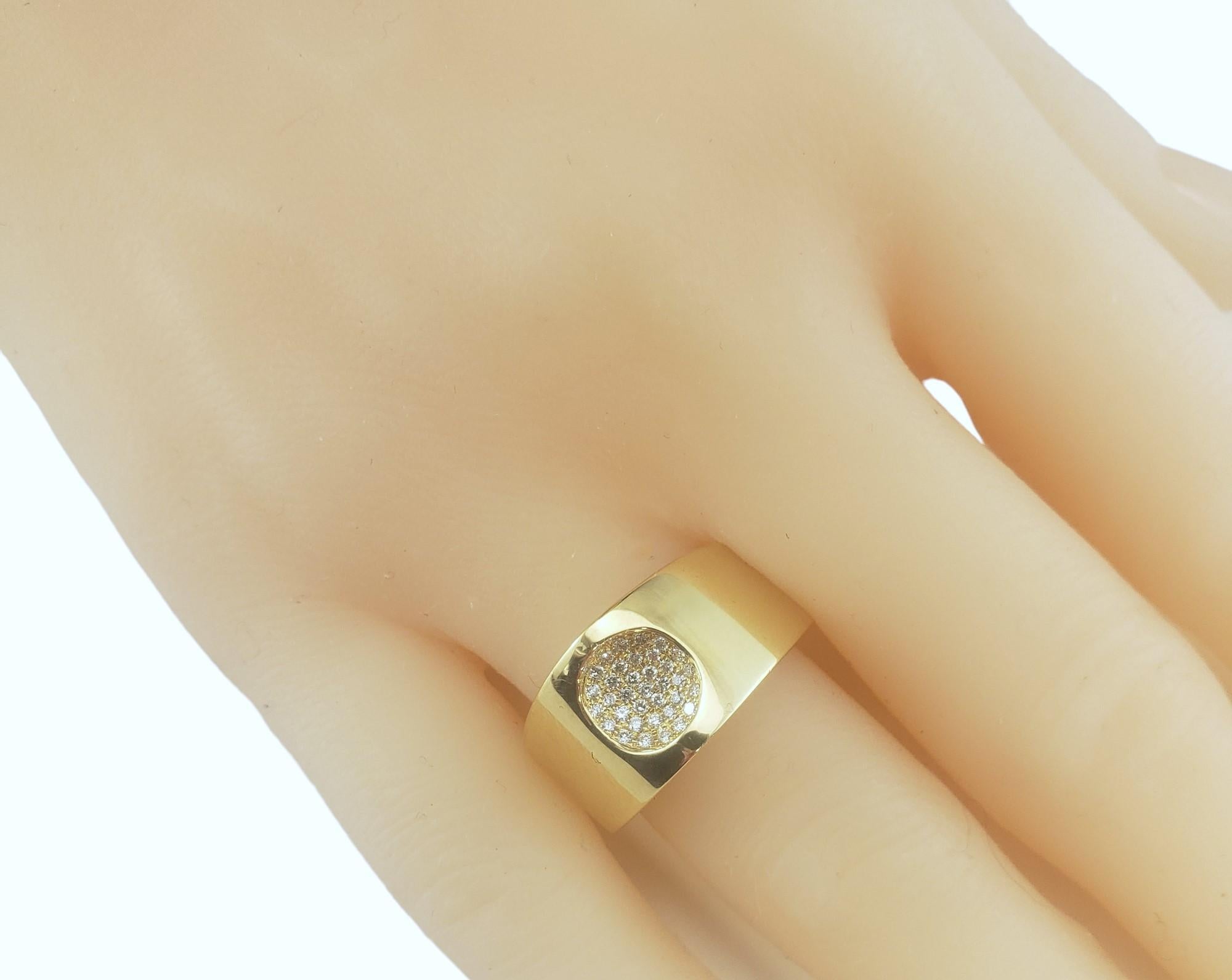 Movado Ring aus 18 Karat Gelbgold und Diamant Größe 7,5 #16809 im Angebot 3