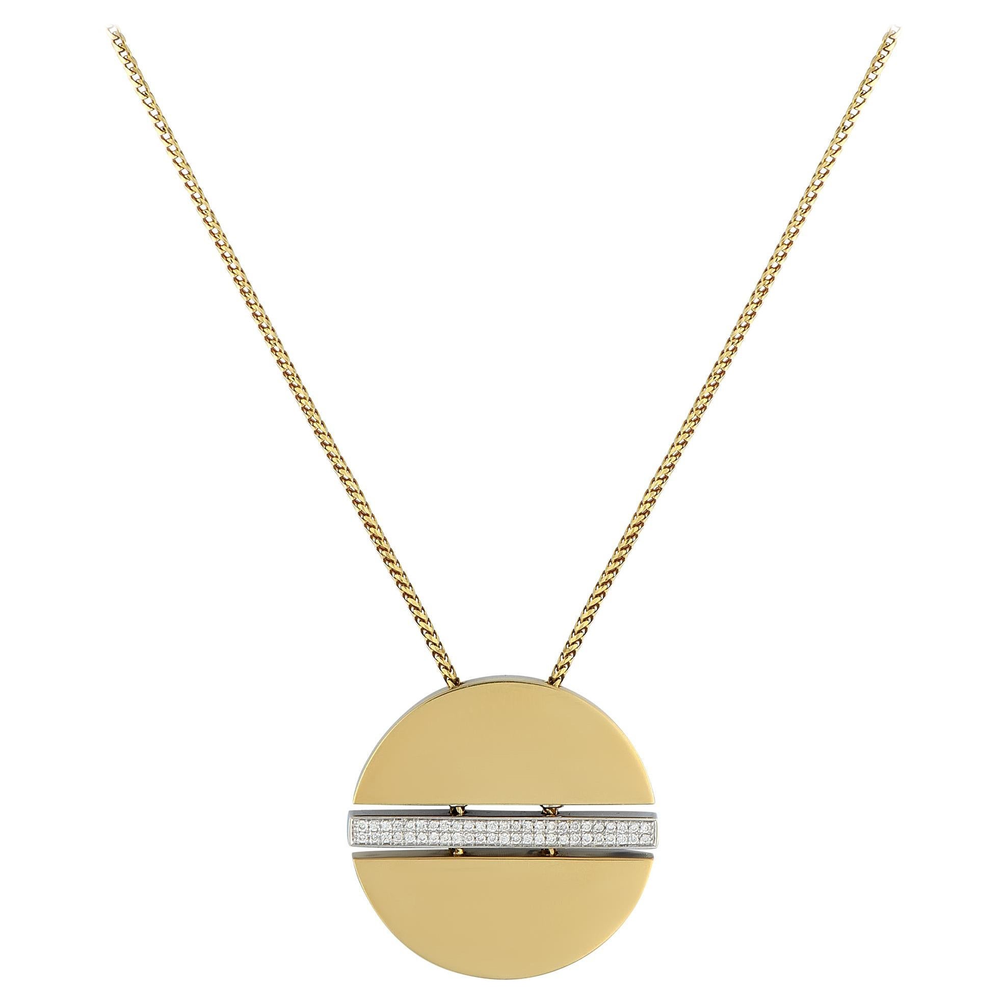 Movado 18K Gelbgold 0,25ct Diamant-Halskette