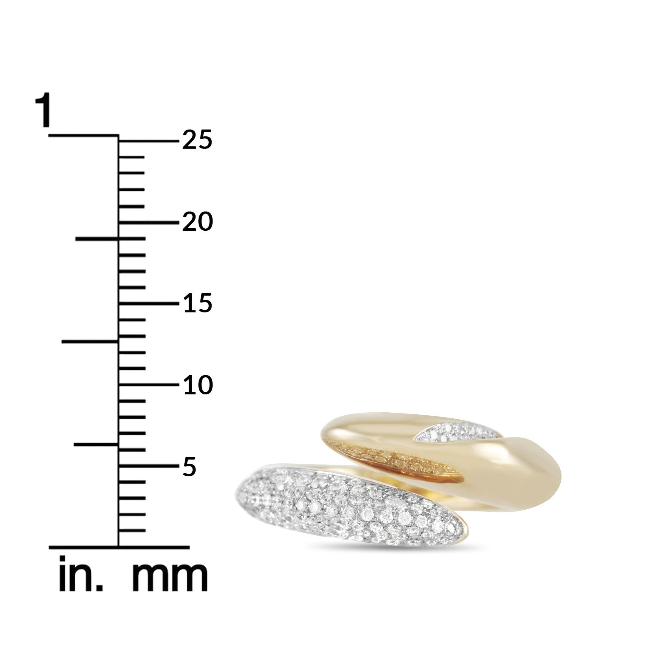 Round Cut Movado 18k Yellow Gold 0.75 Ct Diamond Ring