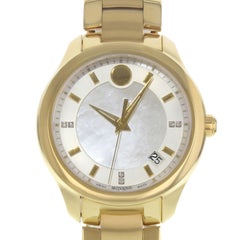 Movado Bellina 0606980 Stainless Steel and Yellow Gold PVD Quartz Ladies Watch
