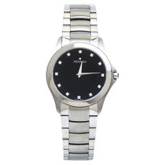 Movado Black Diamond Stainless Steel Masino 84G21855 Men's Wristwatch 40 mm