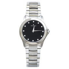 Movado Black Diamond Stainless Steel Masino 84G21855 Men's Wristwatch 40 mm