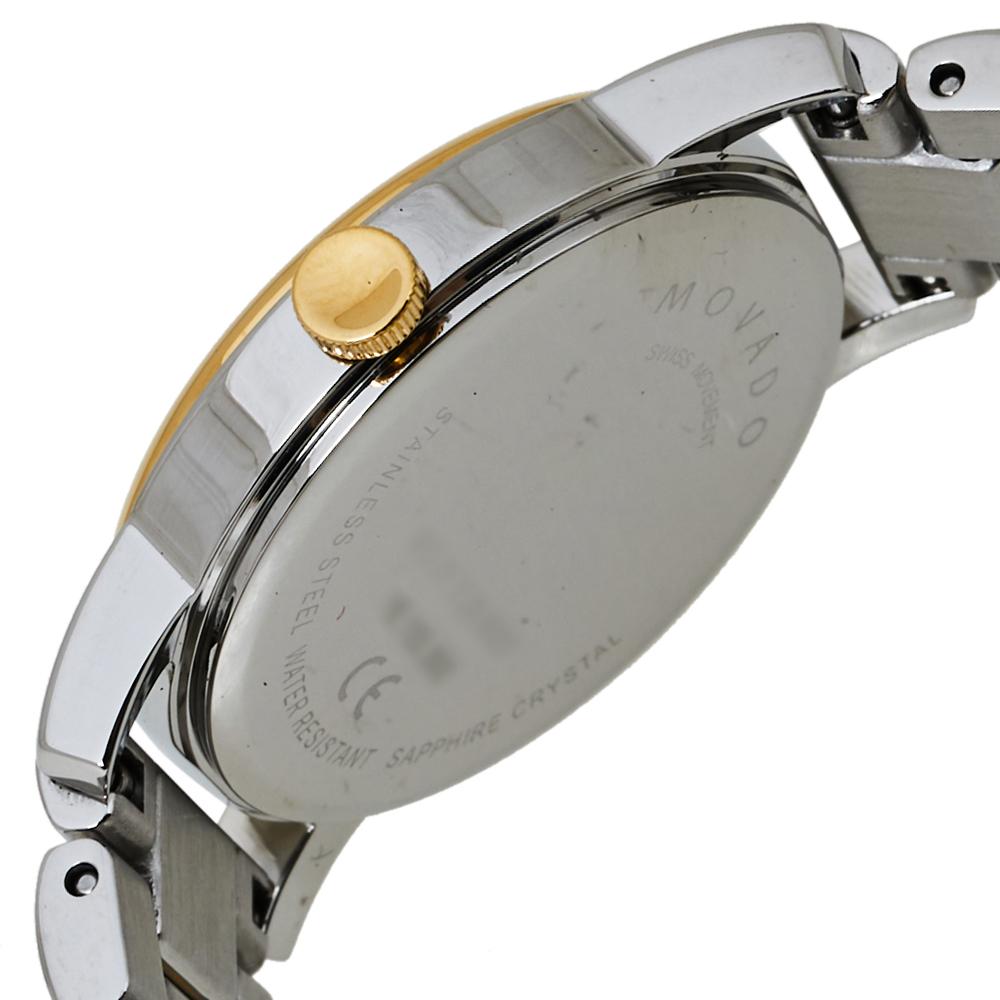Contemporary Movado Black  Stainless Steel 2100018 Museum Quartz Women's Wristwatch 28MM