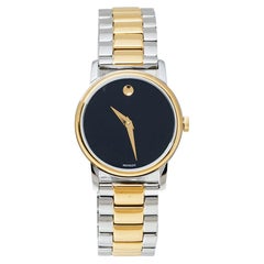 Movado Acier inoxydable noir 2100018 Museum Quartz Montre-bracelet pour femme 28MM