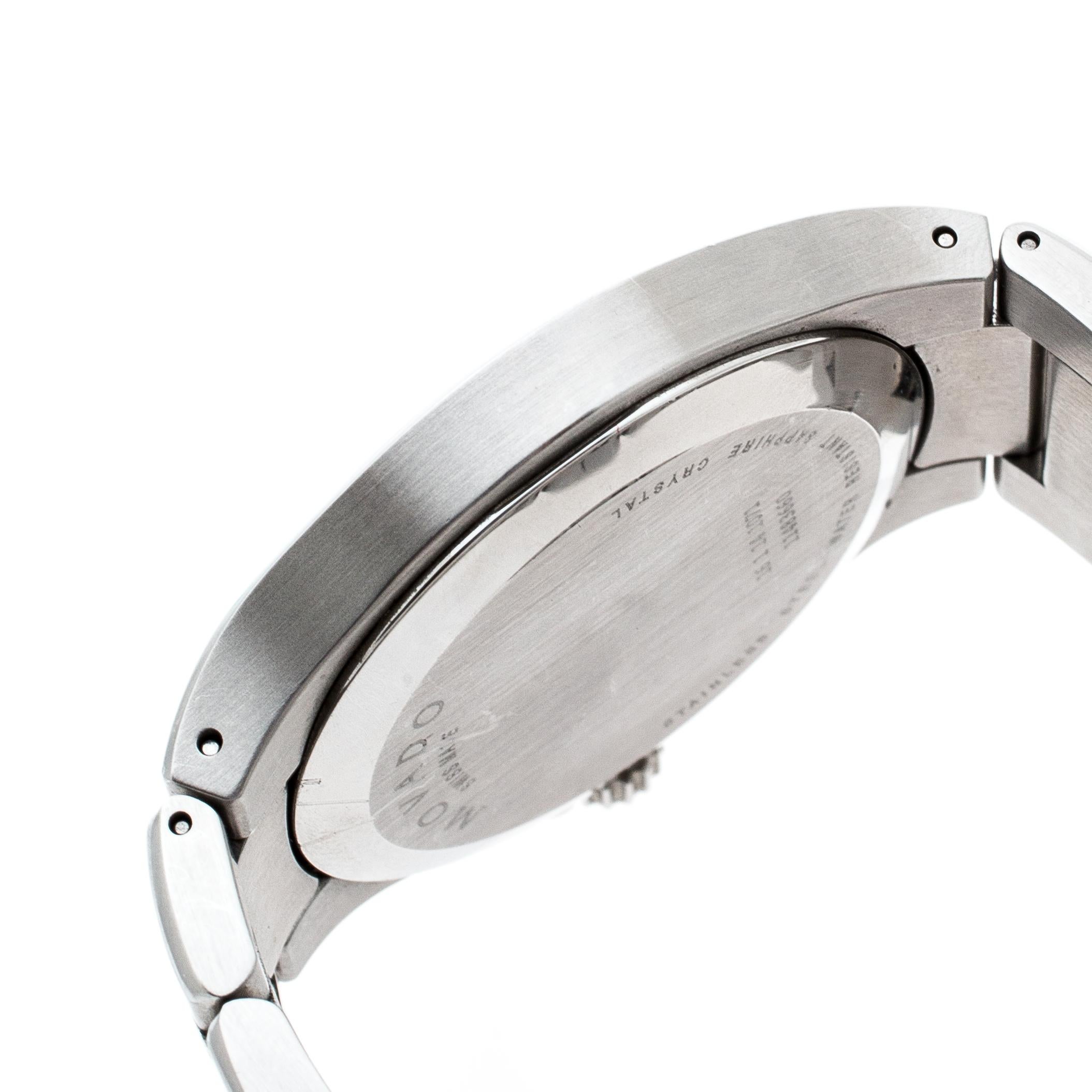Movado Black Stainless Steel Defio Men's Wristwatch 40MM In Good Condition In Dubai, Al Qouz 2