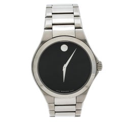 Movado Black Stainless Steel Defio Men's Wristwatch 40MM