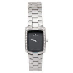 Movado Black Stainless Steel Diamonds Eliro 84 C1 1434 S Women's Wristwatch 23 