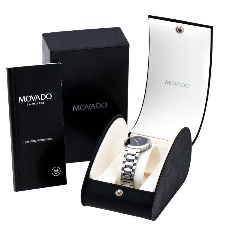 Movado Black Stainless Steel M0.08.03.014.1031.1033.4/002 Womens Wristwatch 27MM 3
