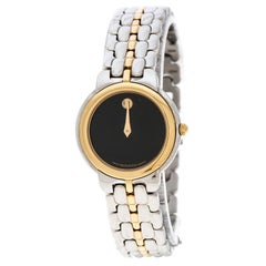 Movado Black Two Tone Stainless Steel Museum Women's Wristwatch 26MM