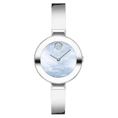 Movado Bold 28mm Blue Mother of Pearl Dial Stainless Steel Ladies Watch 3600937