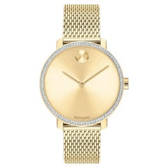Movado Bold 34mm Pale Yellow Gold Ion-Plated Stainless Steel Watch 3600656