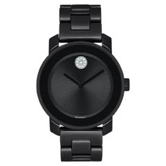 Movado Bold 36 mm Schwarze Keramik-Damenuhr 3600535 mit Zifferblatt