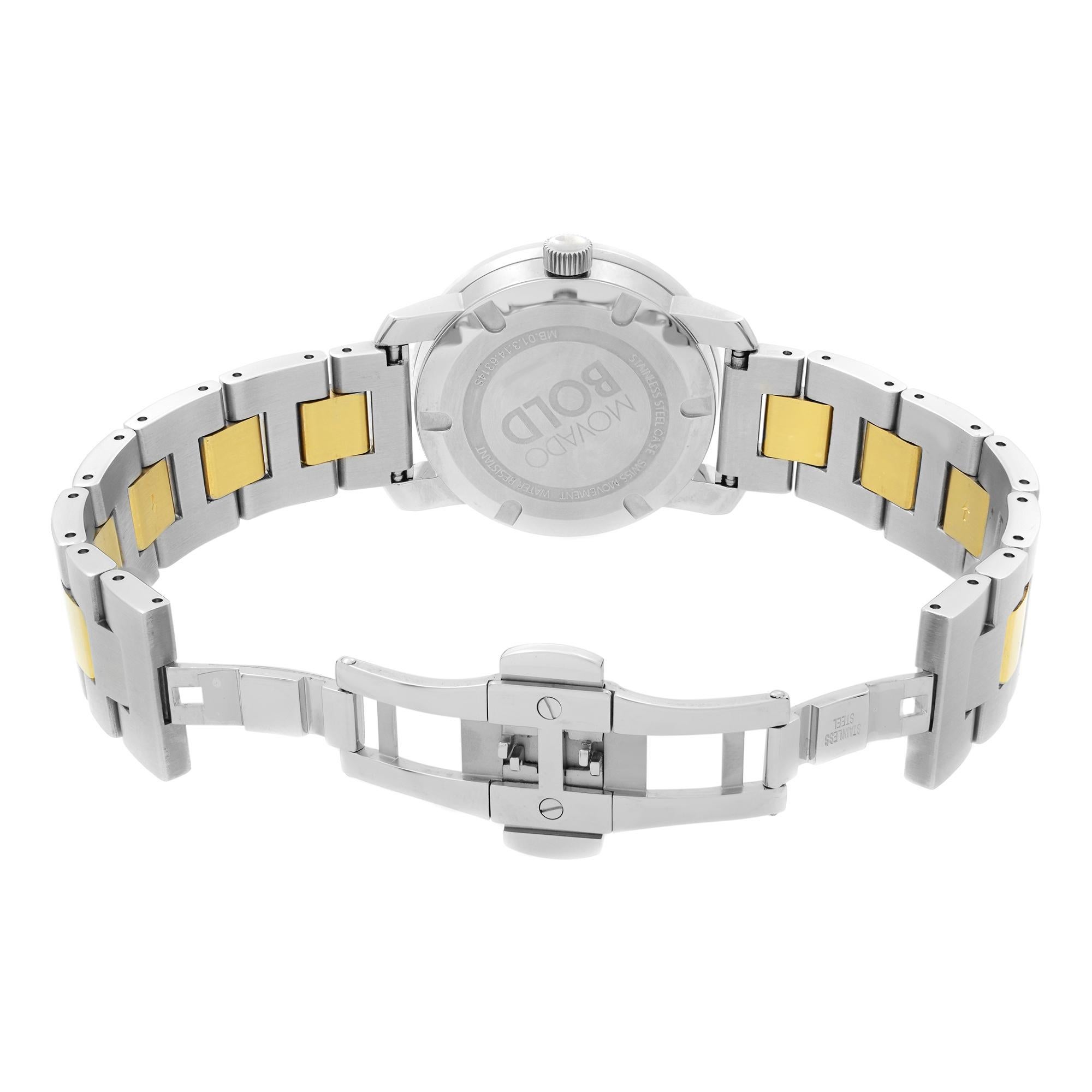 Movado Bold Two-Tone Steel Diamonds Silver Dial Quartz Ladies Watch 3600451 2