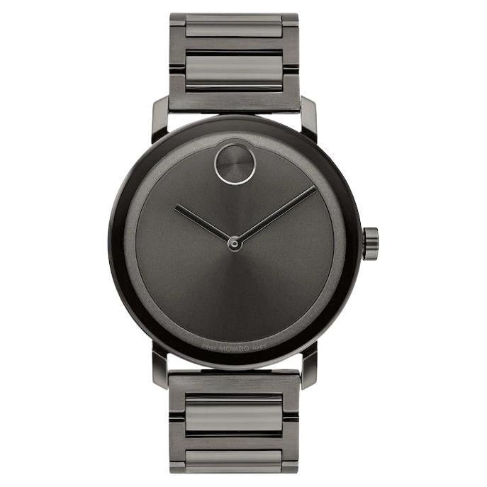 Montre Hommes Movado Bold 40mm Cadran Gris Acier Inoxydable Ion-Plated 3600796