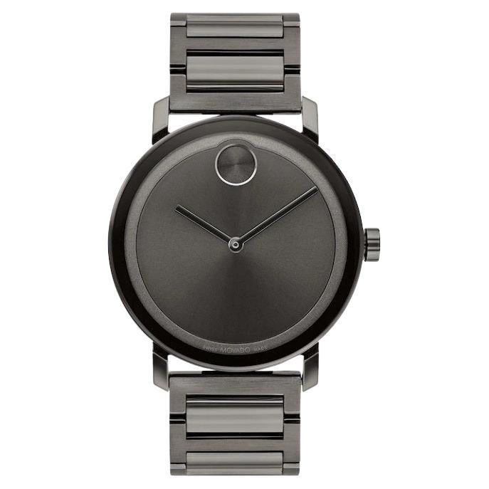 Reloj de caballero Movado Bold 40 mm Esfera gris Acero inoxidable chapado en iones 3600796