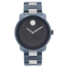 Movado Bold Blue Ion Plated Edelstahl Quarz Herrenuhr 3600422