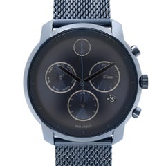 Movado Bold Blue PVD Steel Quartz Mens Watch 3600403