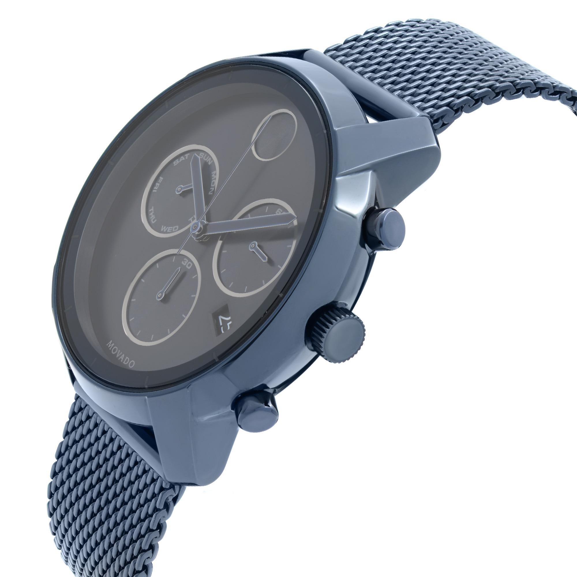 movado black and blue