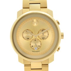 Movado Bold Ion Gold Plated Steel Quartz Mens Watch 3600278