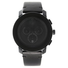 Used Movado Bold Chronograph Ion-Plated Steel Black Dial Quartz Mens Watch 3600337