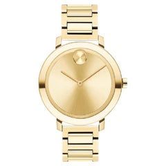 Movado Bold Evolution 34mm Stainless Steel Gold Dial Ladies Watch 3600648