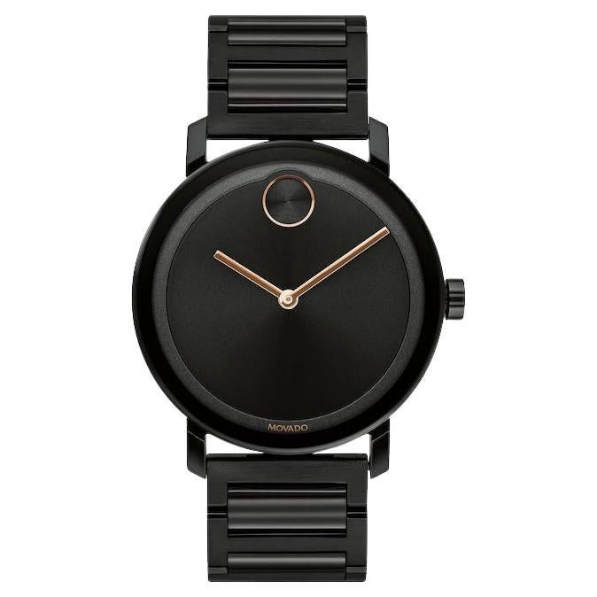 Movado Bold Evolution Herrenuhr 3600752, Edelstahl, 40 mm, schwarzes Zifferblatt