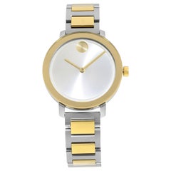 Movado Bold Evolution Gold-Tone Steel Silver Dial Quartz Ladies Watch 3600651