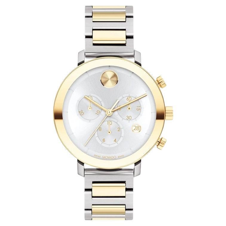 Movado Bold Evolution Montre pour femme à cadran argenté bicolore 38 mm, 3600885 en vente