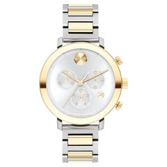 Movado Bold Evolution Montre pour femme à cadran argenté bicolore 38 mm, 3600885