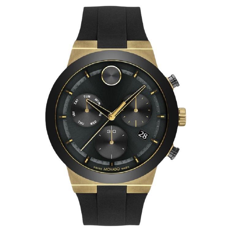 Movado Bold Fusion 44mm Chronograph Quartz Black Dial Men's Watch 3600712 For Sale