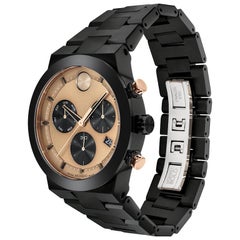 Movado Bold Fusion Chronograph 44mm Bronze Dial Stainless Steel Watch 3600897