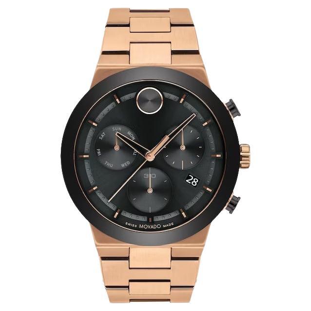 Movado Bold Fusion Chronograph 44mm Bronze Ion-Plated Men's Watch 3600898 For Sale