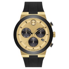 Movado Bold Fusion Chronograph 44mm Gold Dial Men's Watch 3600895