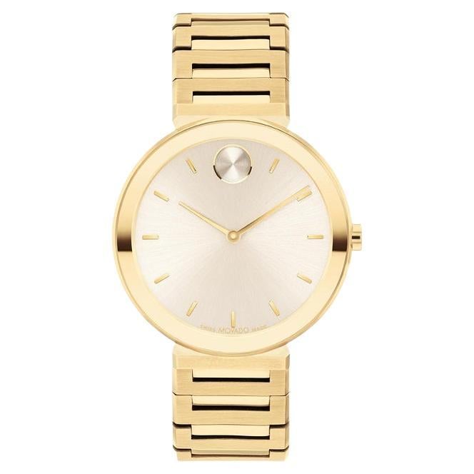Movado Bold Horizon 34mm Pale Gold Ion-Plated Stainless Steel Watch 3601088