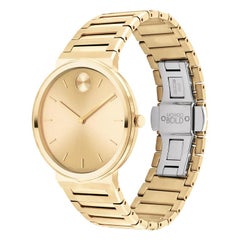 Movado Bold Horizon 40mm Yellow Dial Ionic-Plated Stainless Steel Watch 3601081