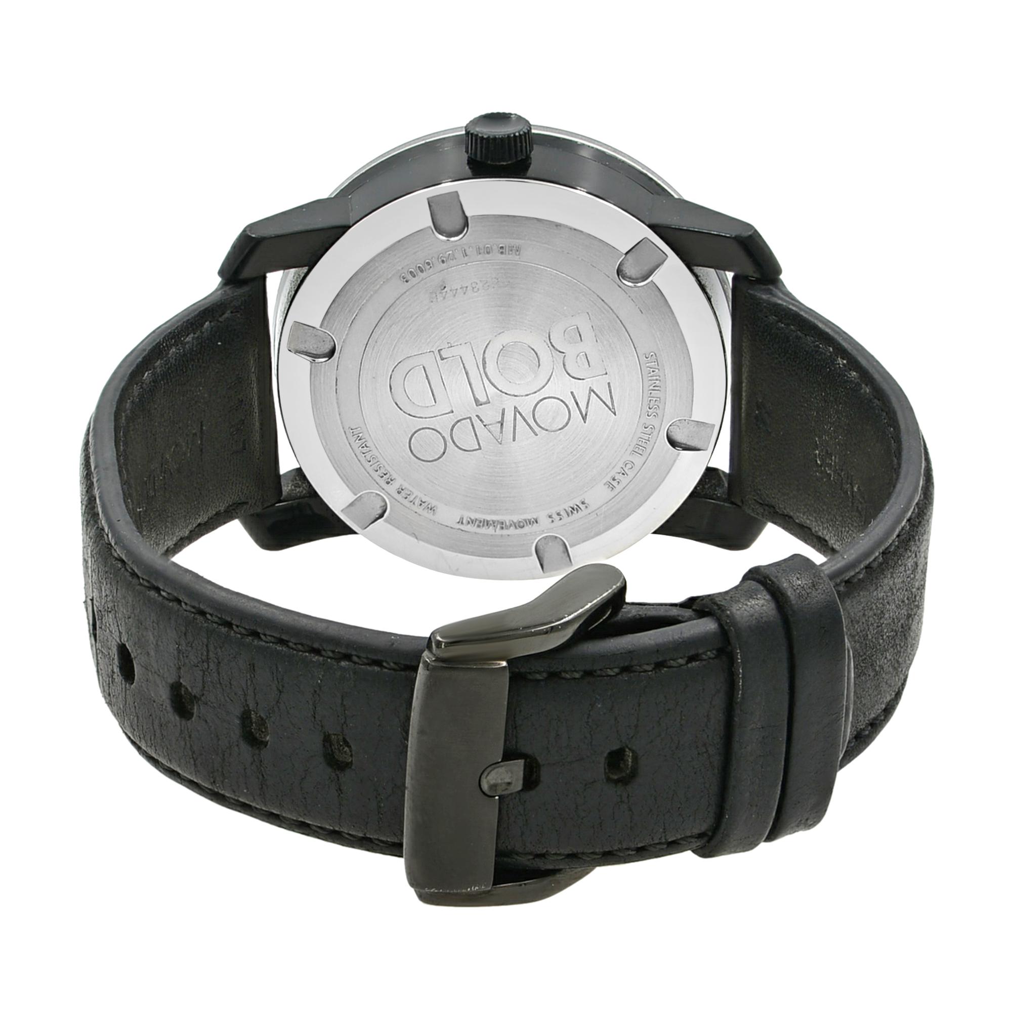 Movado Bold Satin Black Dial Purple Accents Plastic Steel Unisex Watch 3600479 1