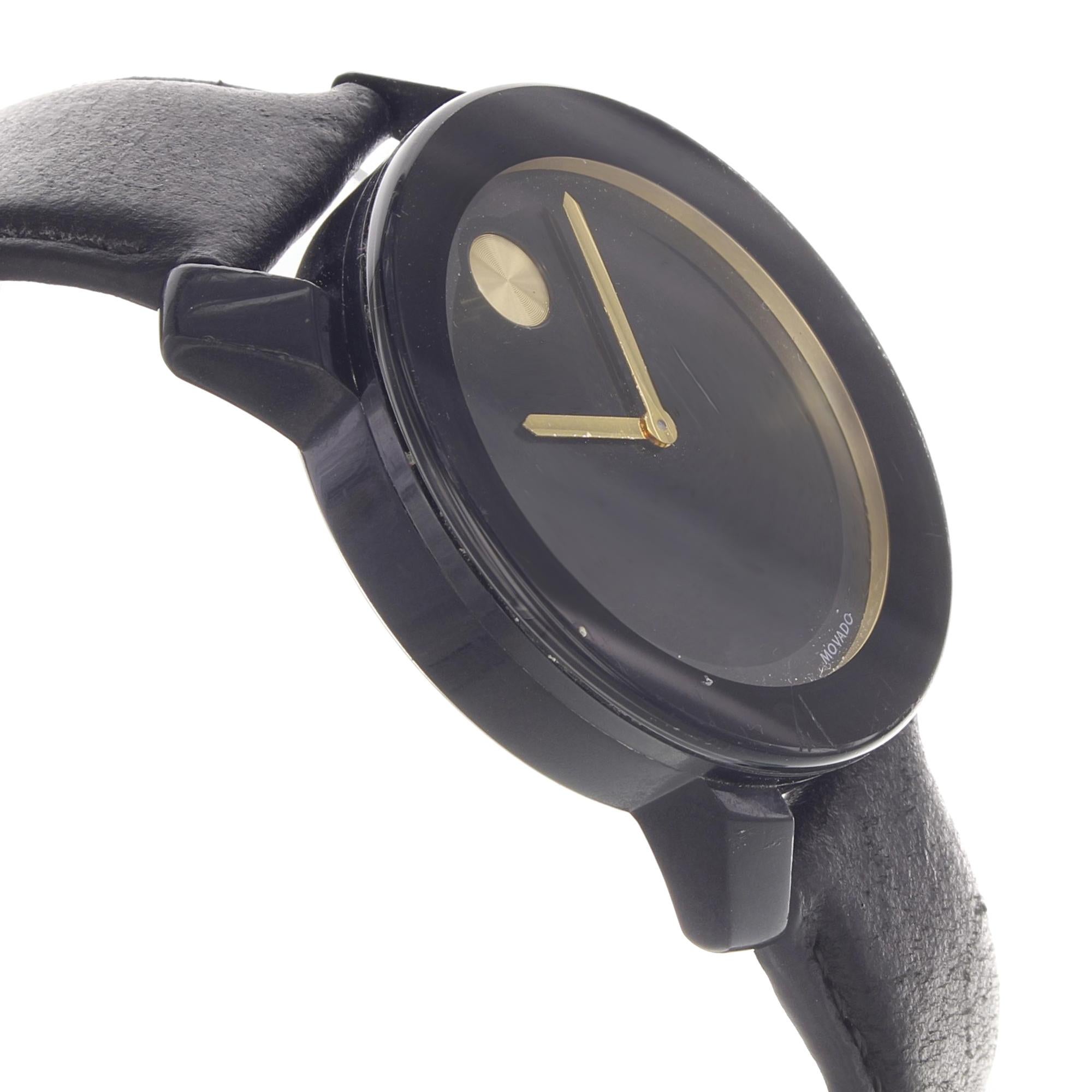 Men's Movado Bold Stainless Steel Black Dial Quartz Men’s Watch 3600480